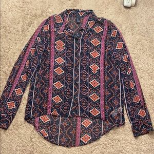 Multicolored patterned blouse